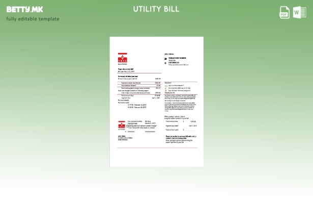 Модерен стил Монако SMEG шаблон сметки за електрична енергија